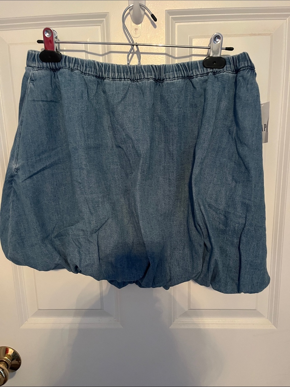 NWT! GAP Blue Denim Bubble Mini Skirt